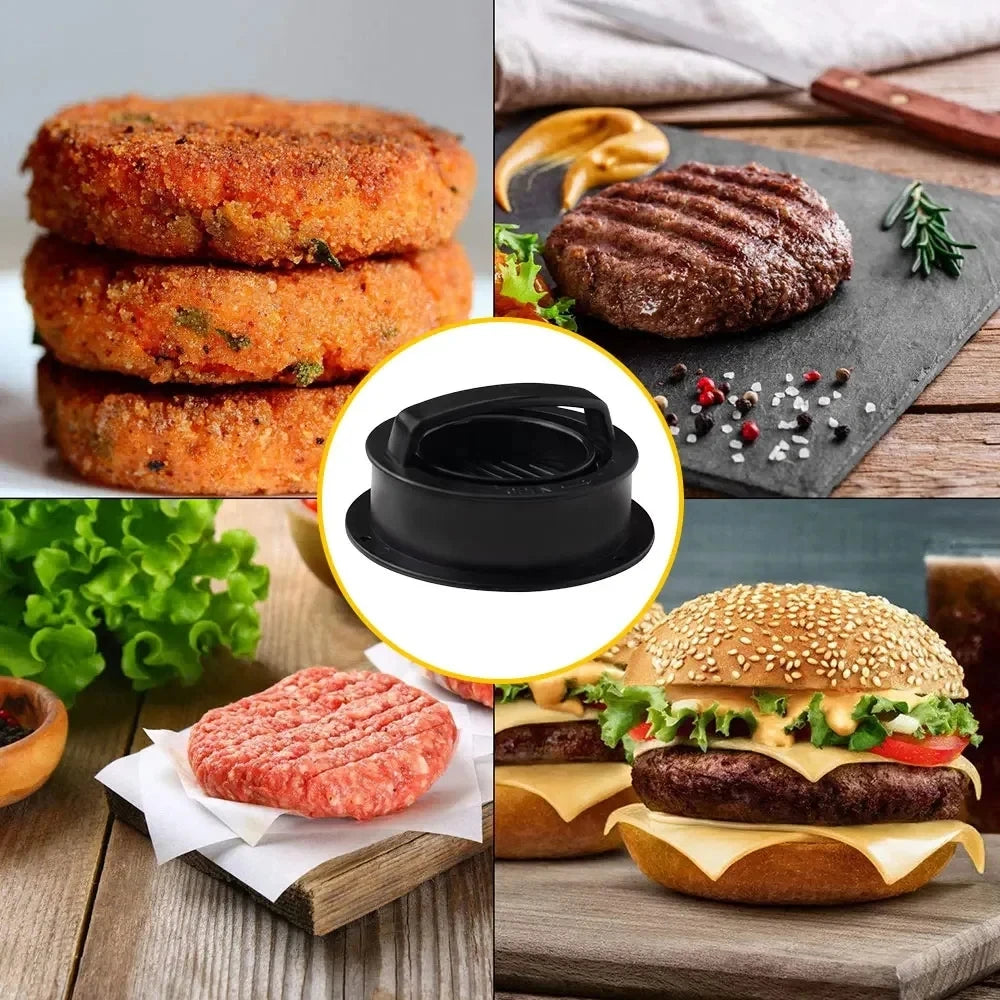 3in1 Round Hamburger Burger Press Beef Grill Food-Grade