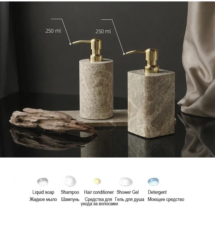 Emperador Light Natural Marble Bathroom Soap Dish Soap
