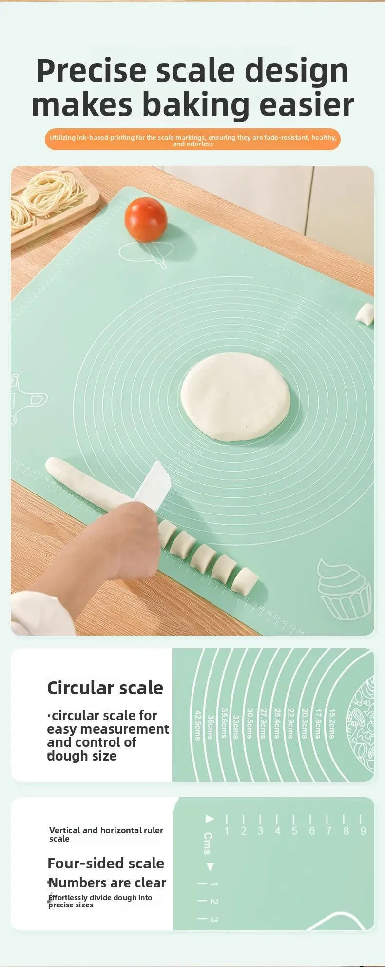 Silicone Baking Mat Pizza Dough Mat Pastry Cooking