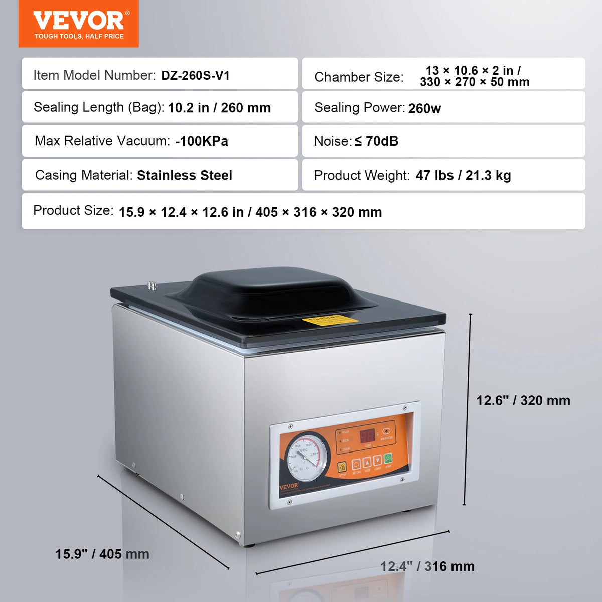 Succebuy Dz-260s Chamber Vacuum Sealer 260w Vacuum Packing