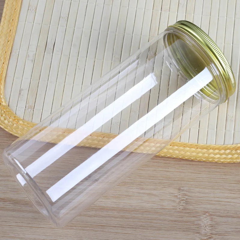Transparent Sealing Jar Aluminium Screw Lids Organizer Storage