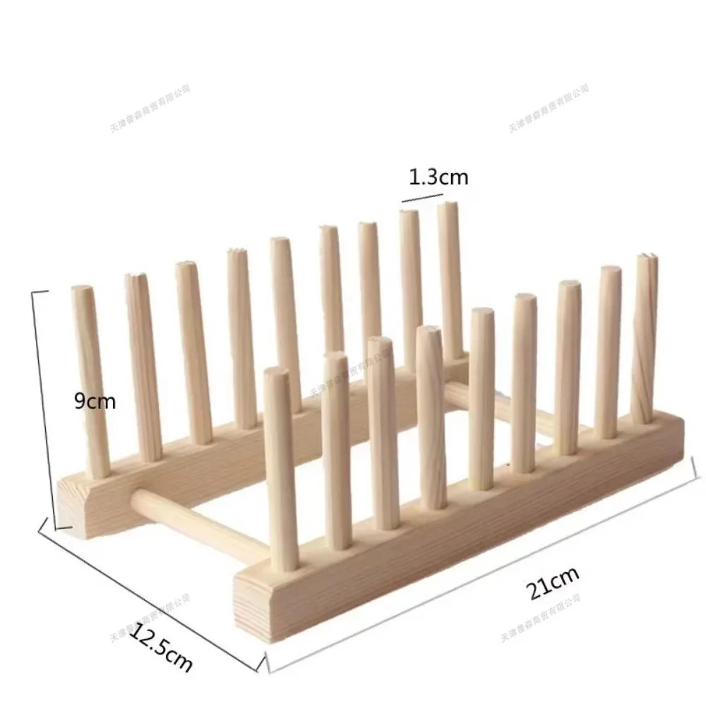 Diy Locker Bamboo Drain Rack Wooden Plate Rack
