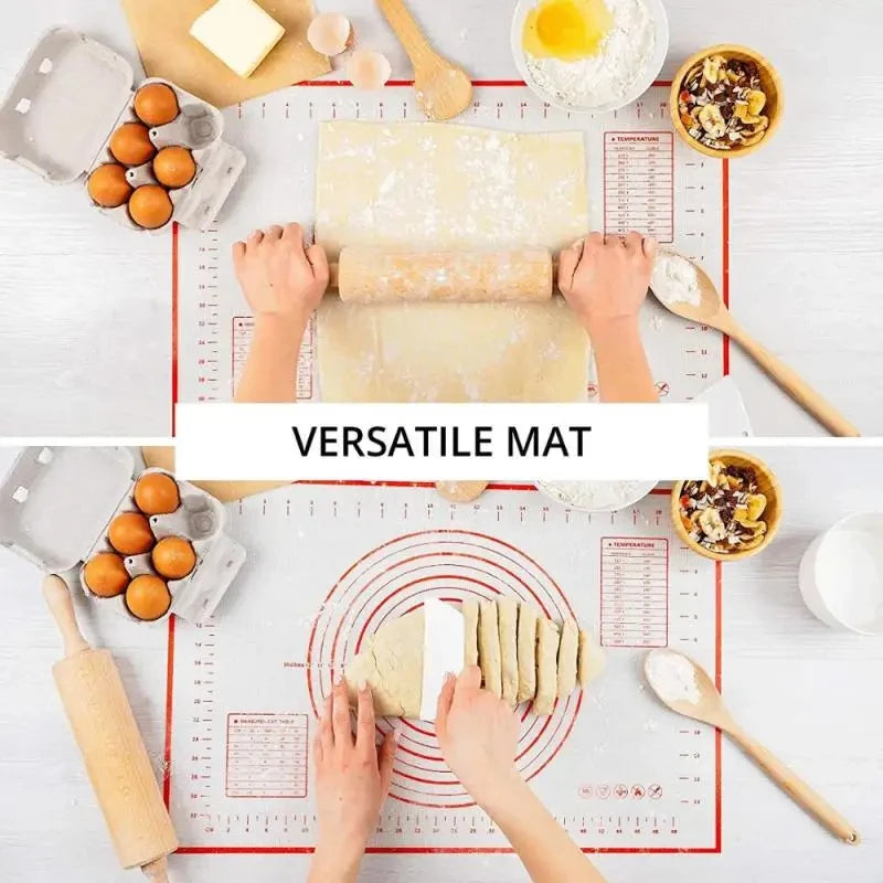 Oversize 80/70/60cm Silicone Baking Mat Rolling Kneading Pad