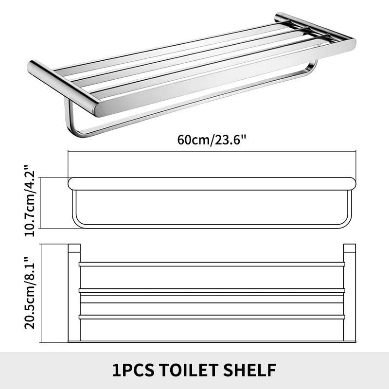 Oval Bathroom Wall Mounted Towel Rack Paper Holder