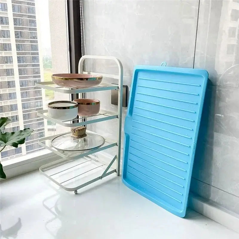 -Drain Rack Dish Drainer Tray Large Sink Drying