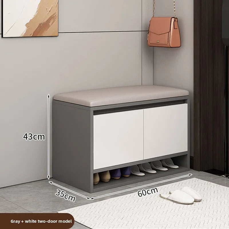 Shoe Storage Bench Cushion Seat Entryway Shoe Cabinet