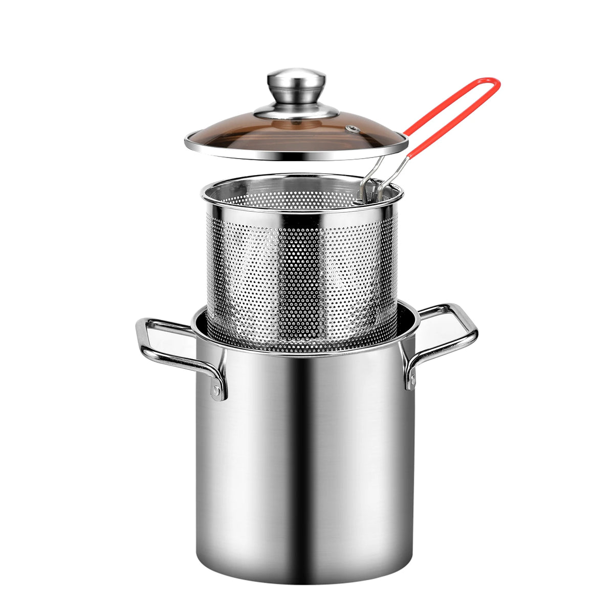 Deep Frying Pot Stainless Steel Fryer Pan Fry
