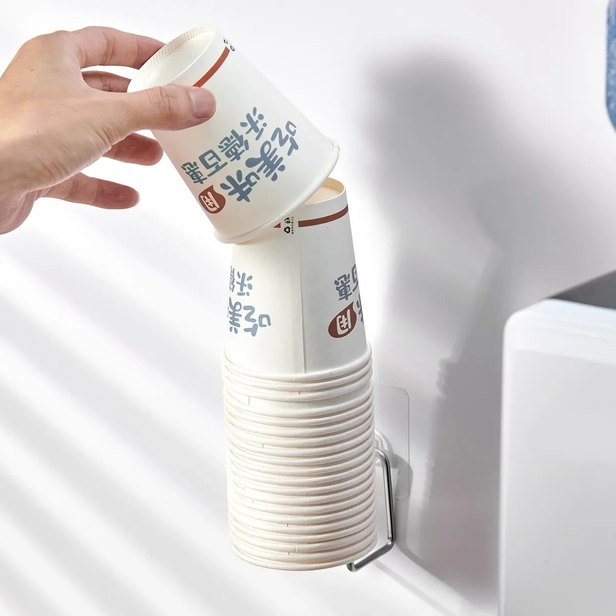 Wall Mounted Stainless Steel Disposable Cup Holder Water