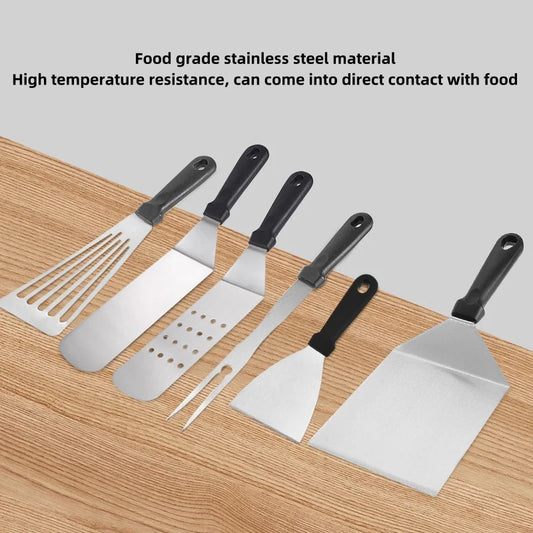 Stainless Steel Scraper Cooking Spatula Barbecue Spatula Plate