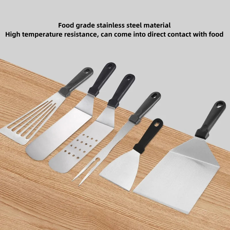 Stainless Steel Scraper Cooking Spatula Barbecue Spatula Plate