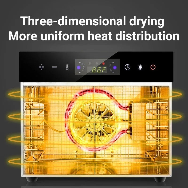 Divedeer 6-18 Layer Touch Screen Food Dehydrator Fruits
