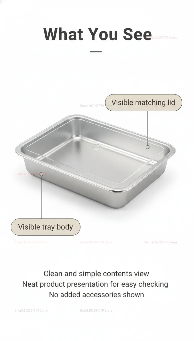 Stainless Steel Plate Lid Food Grade Thickened Food