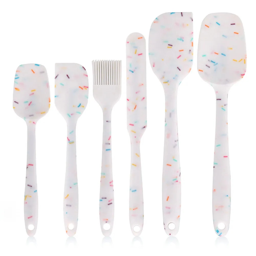 6pcs Silicone Spatula Food Grade Heat Resistant Non