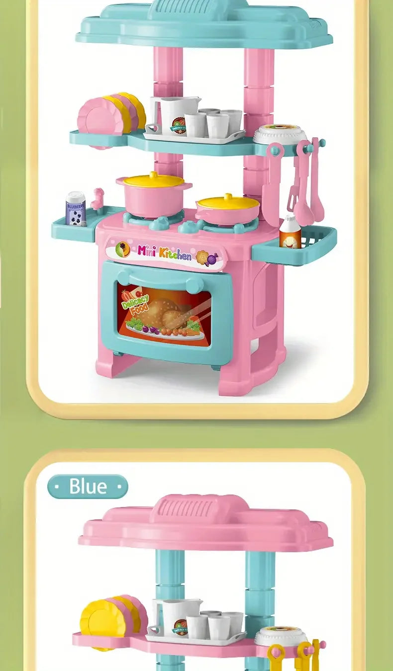 Mini Counter Play Diy Simulated Cooking Food Tableware