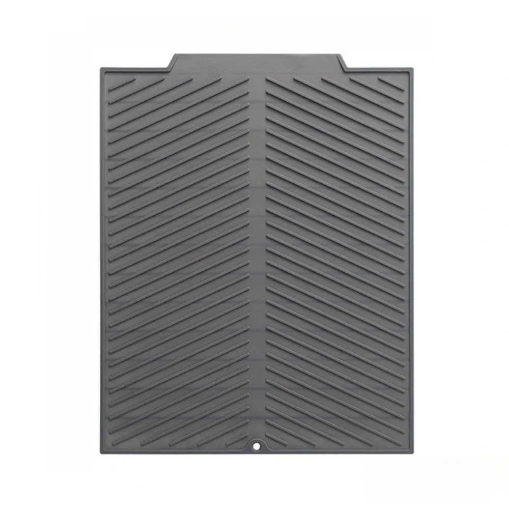 Dish Draining Mat Rectangle Silicone Drainer Mat Counter