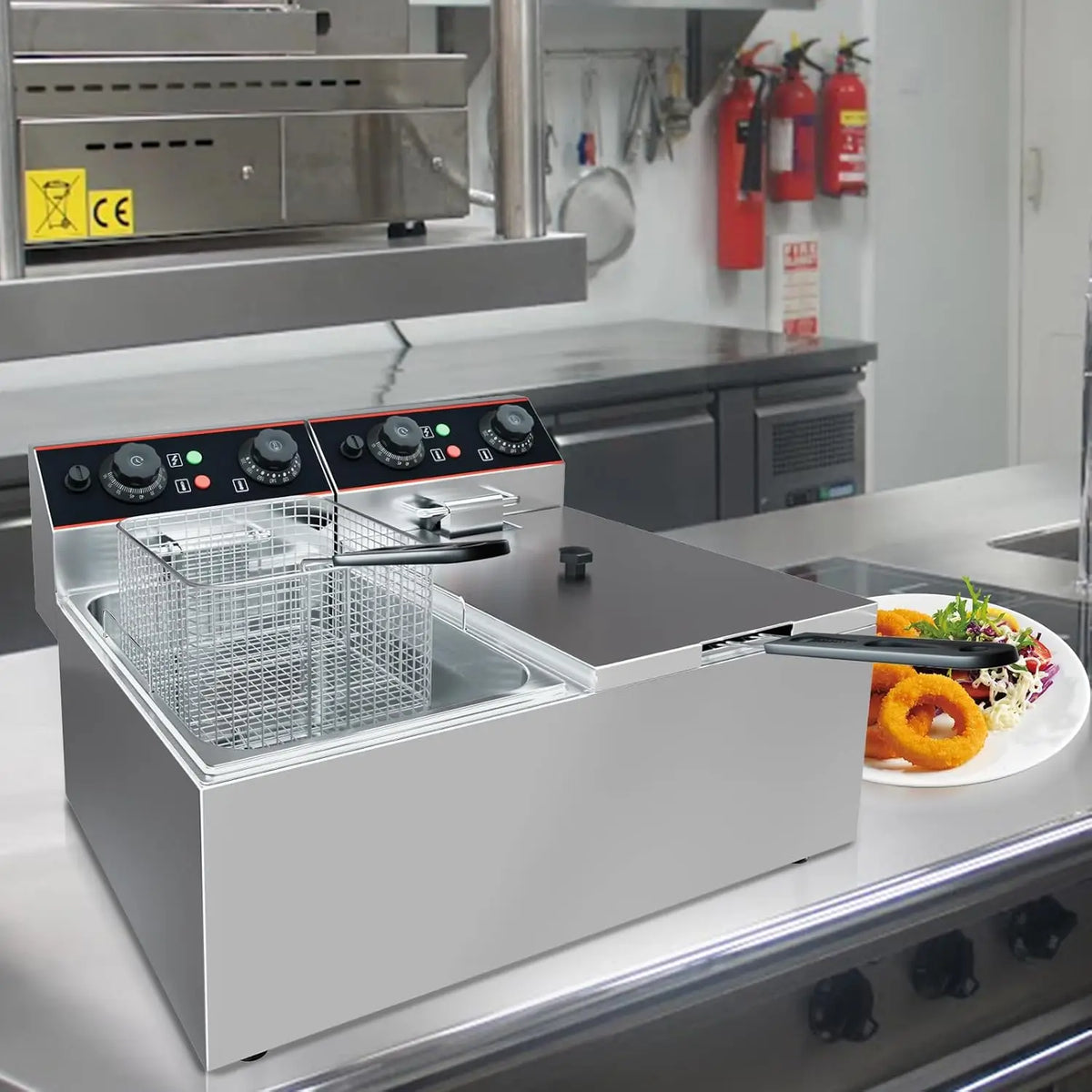 Commercial Electric Deep Fryer Baskets Stainless Steel Adjustable