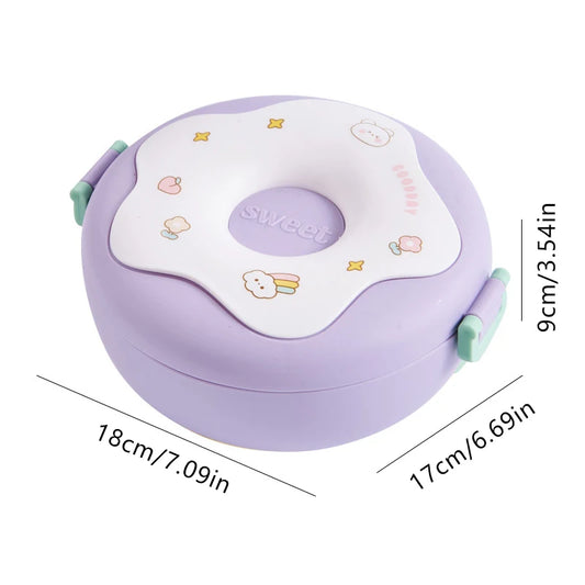 Lunch Box Kid School Child Snack Box Donut