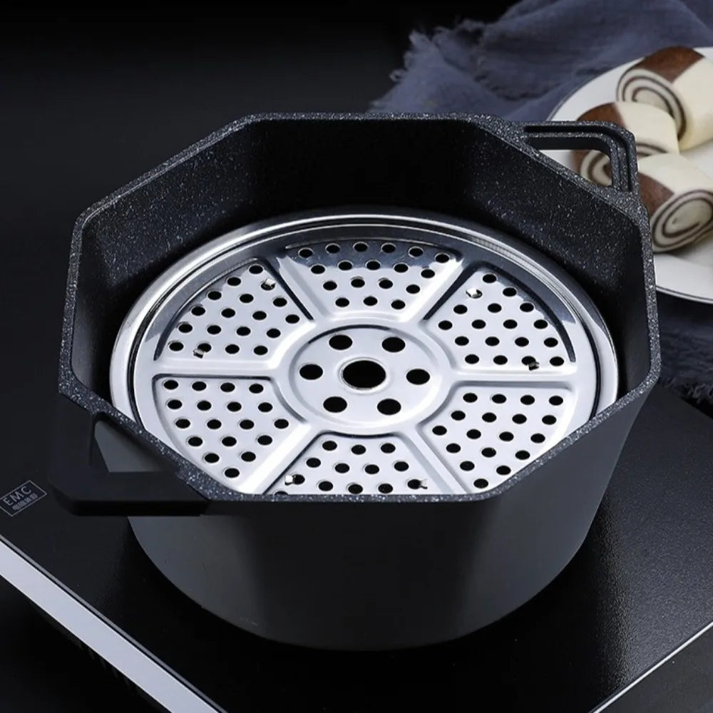Durable Stainless Steel Steamer 16-34cm Compartment Steamed Rice