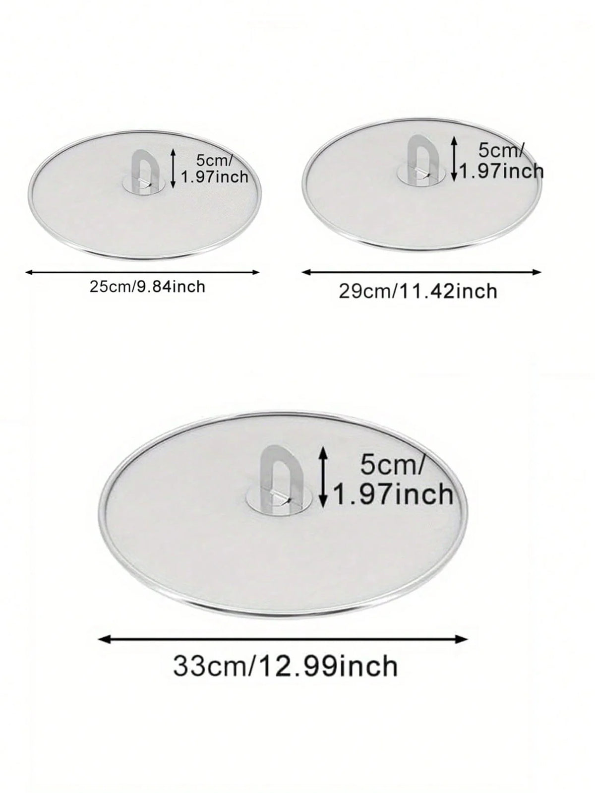 1/3pcs Splatter Screen Frying Pan Cooking Stainless Steels