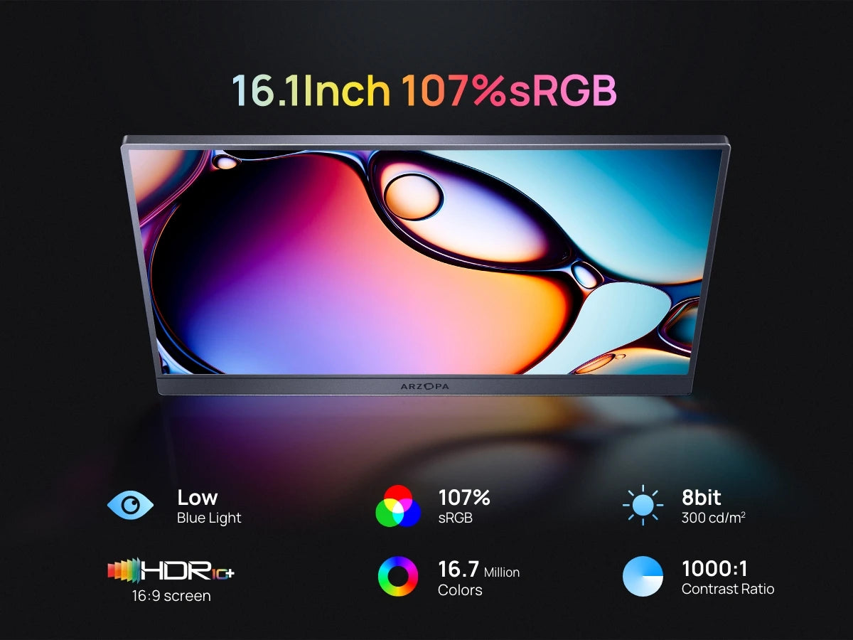 Arzopa 16 1inch 180hz 5k 107 Srgb Monitor