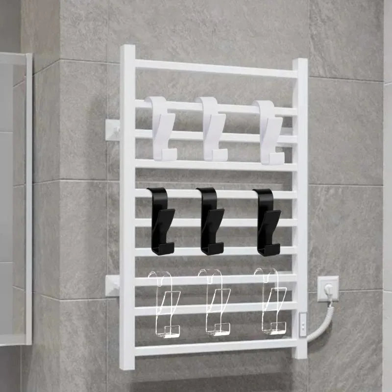 12-3pcs Bathroom Hanger Clips Heated Towel Radiator Rail