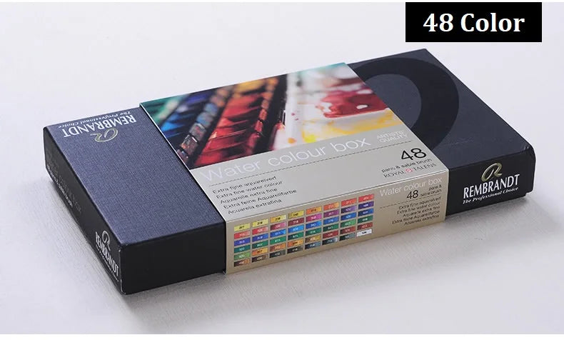 Rembrandt Artist Solid Watercolor Paint 48/36/24/12 Color Half