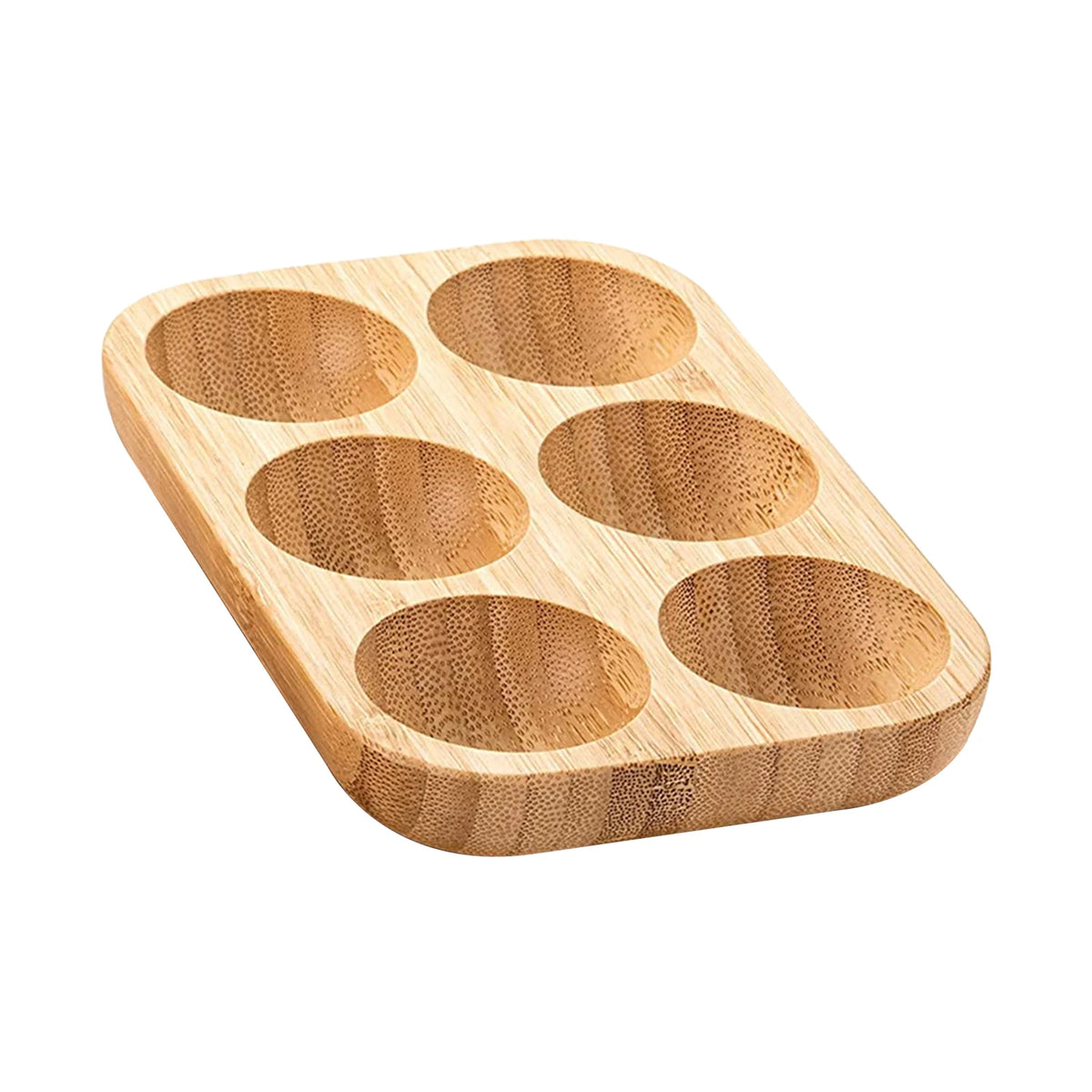 Wooden Egg Holder Grid Egg Storage Tray Fridge