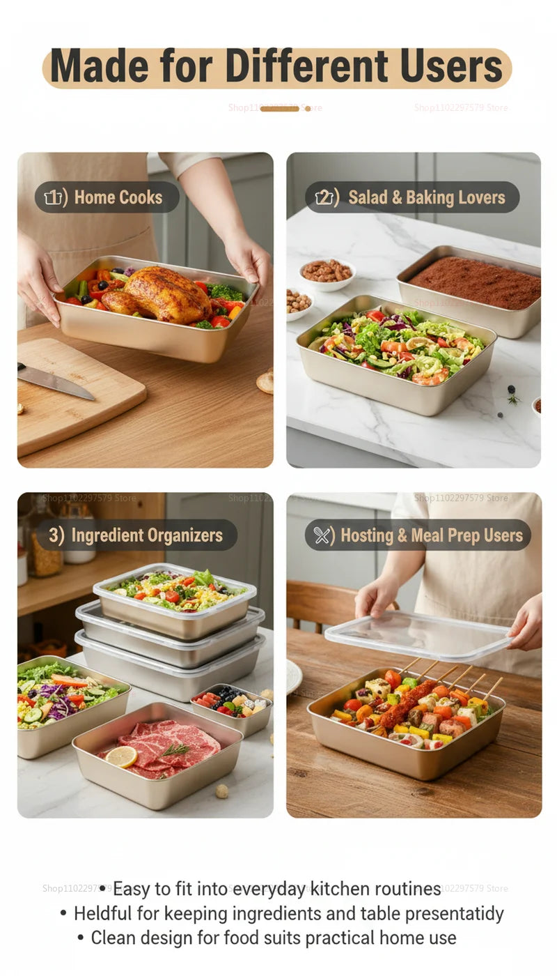 Stainless Steel Plate Lid Food Grade Thickened Food