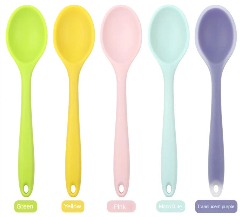 Silicone Spoon Integrated Rice Spoon Multicolor Silica Gel
