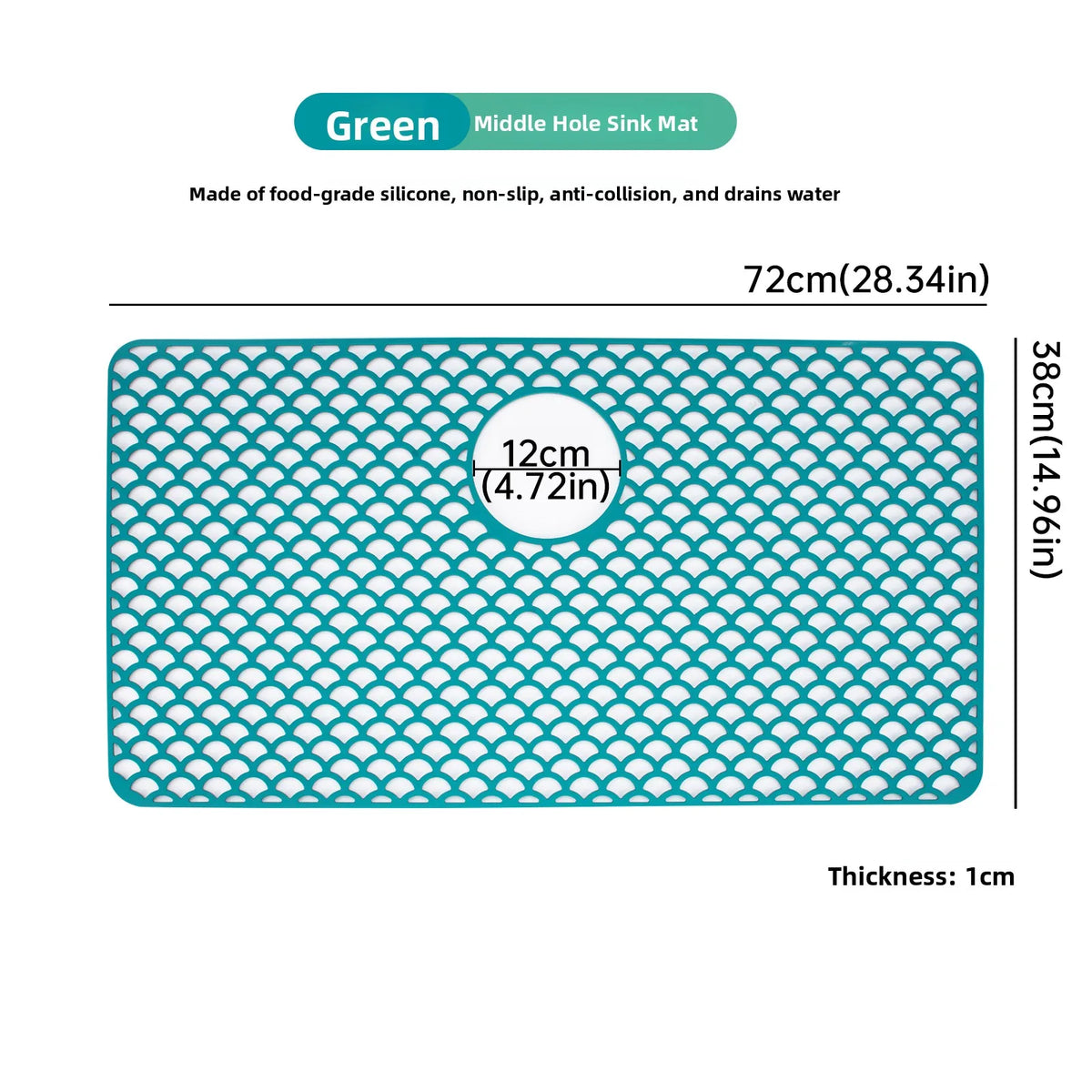 Sink Silicone Mat Anti-Scratch Honeycomb Pad Dishwashing Basin