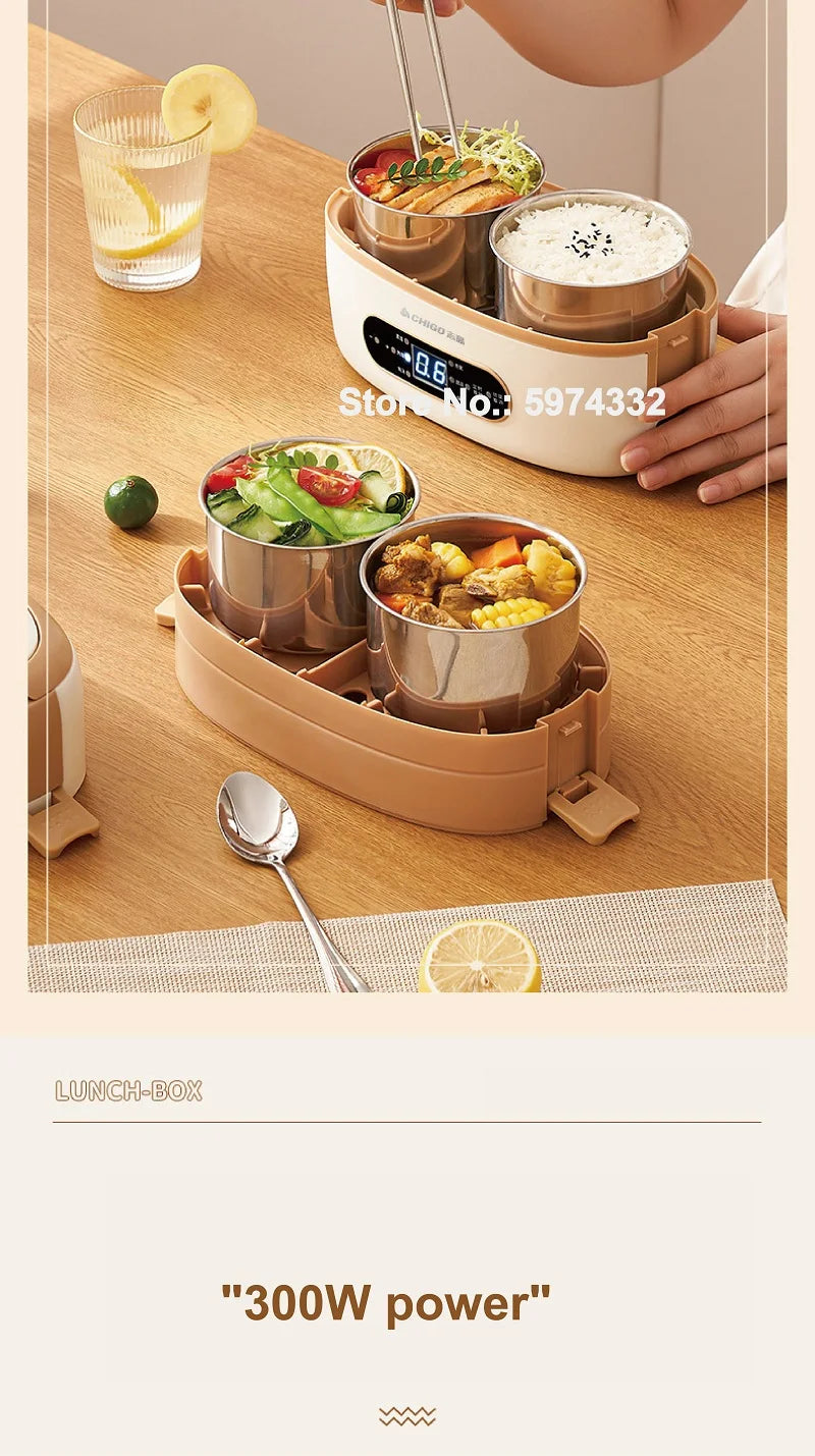 2l Smart Electric Lunch Box Heating Lunch Box