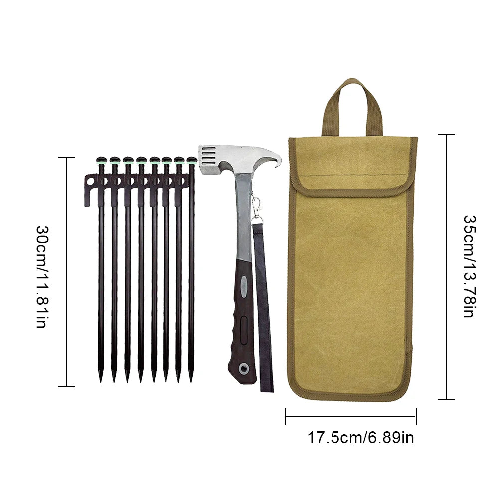 8pcs Tent Pegs Forged Steel Tent Pegs Heavy