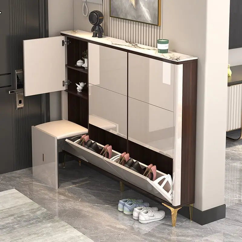 Luxury Ultra-Thin Shoe Cabinet Organizer Storage Living Room