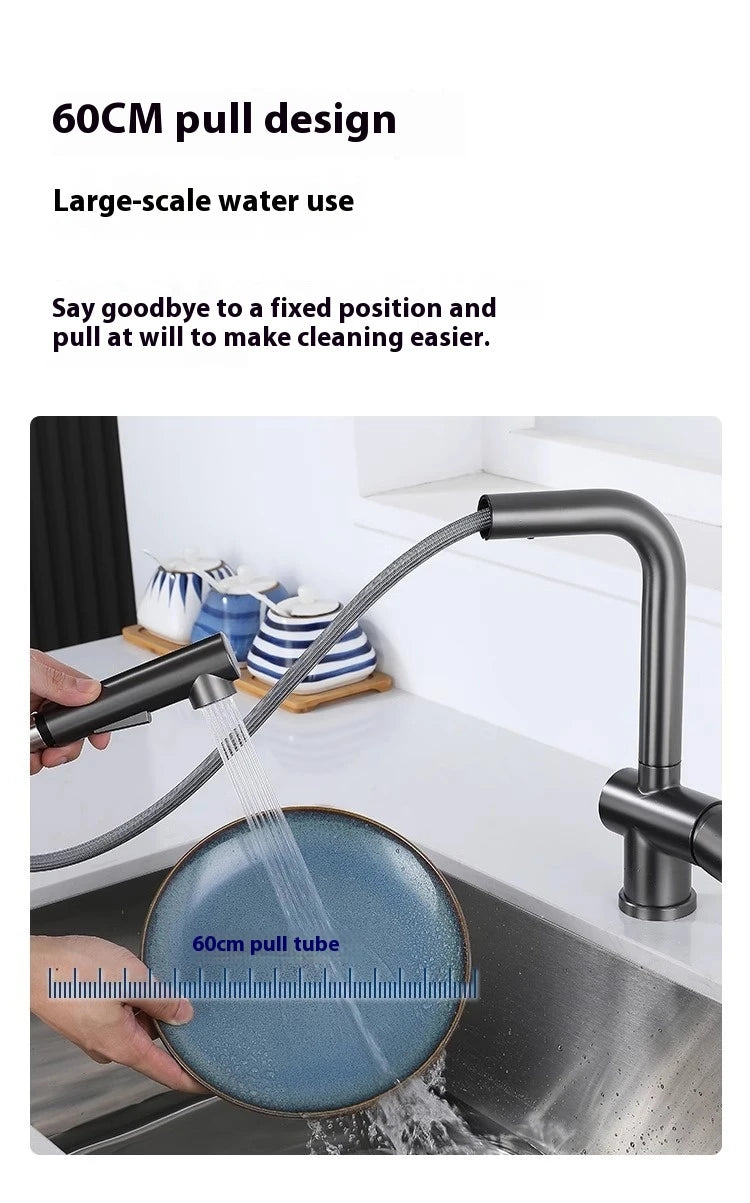 Cold Touch On Faucets Stainless Steel Pull Out