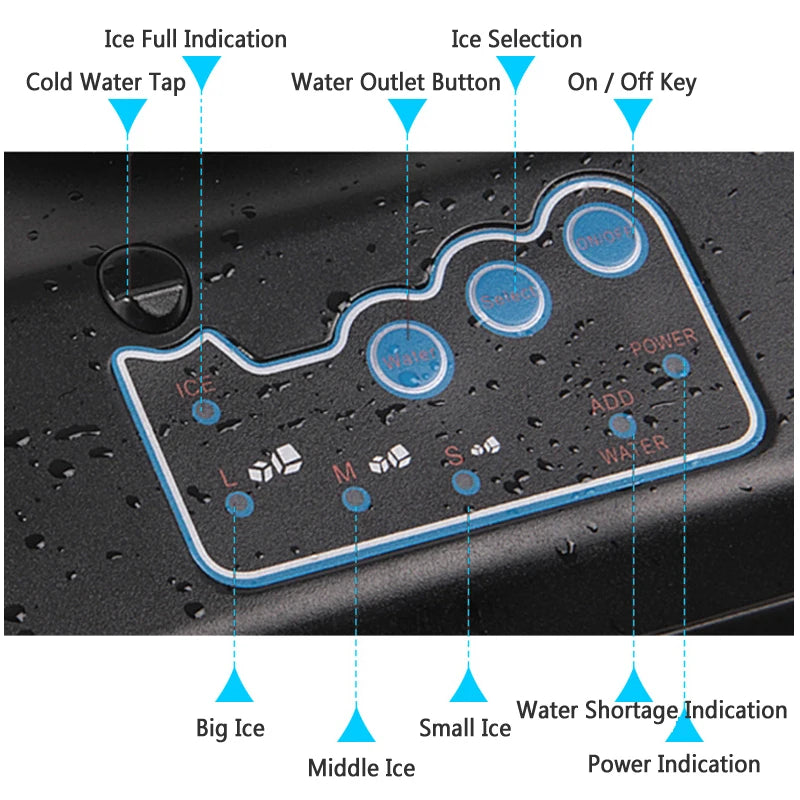 25kg Ice Maker Electric Commercial Ice Cube Maker