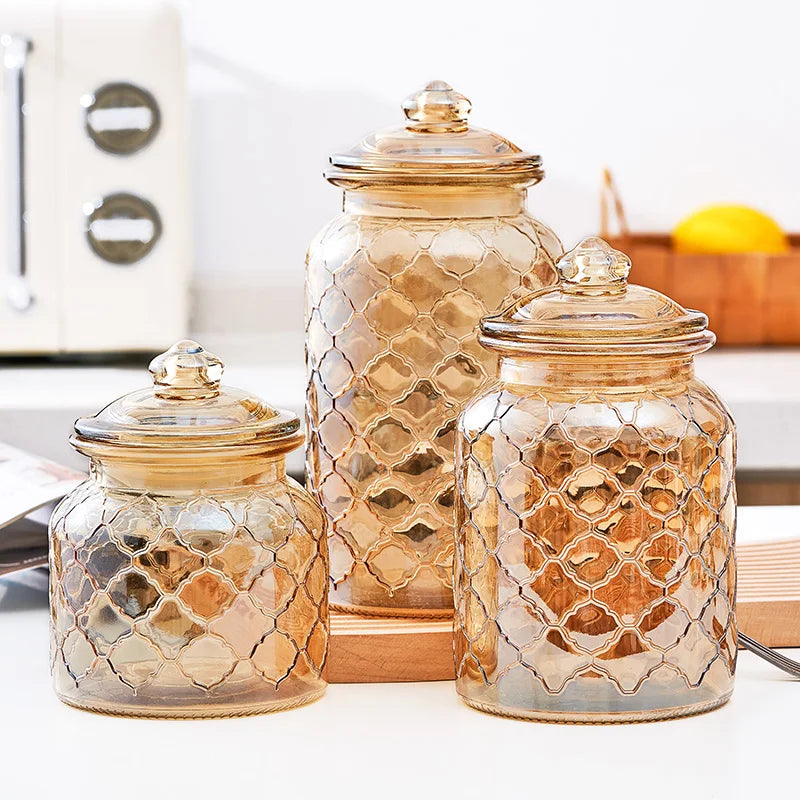 Glass Airtight Jars Food Grade Storage Box Storage