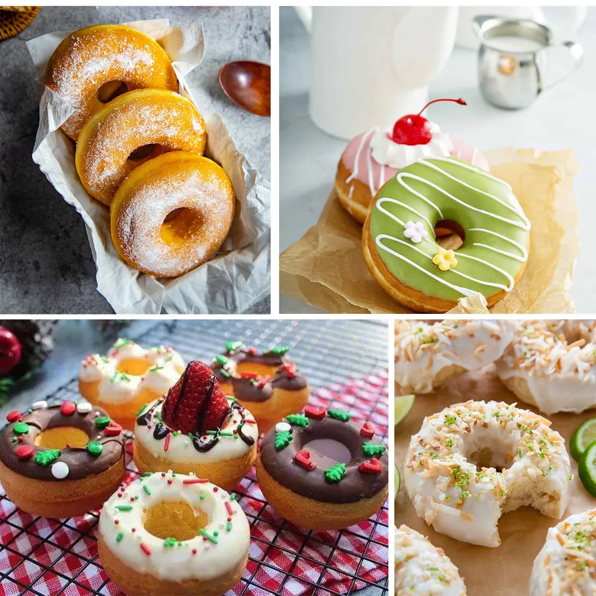 8-Slot Silicone Mini Donut Mold Non-Stick Doughnut Baking