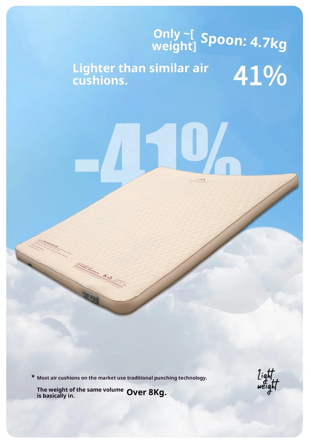Newest Mountainhiker Inflatable Mattress Upgrade Edition 10cm
