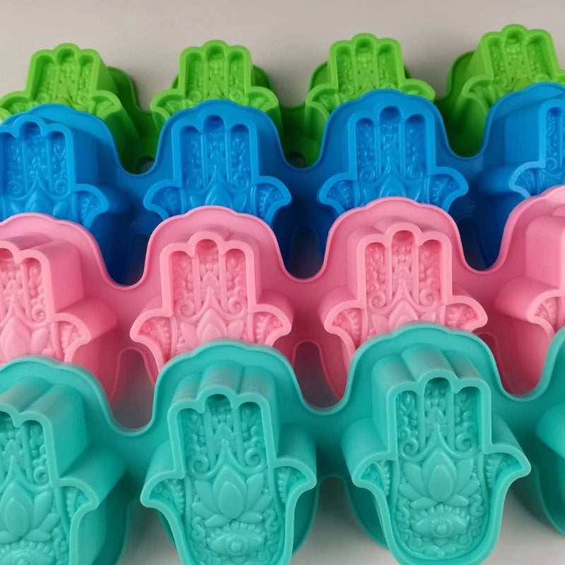 Lotus Hamsa Hand Epoxy Resin Silicone Mold Hand