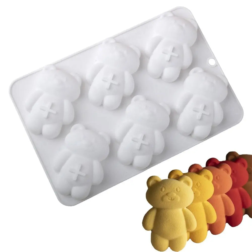 6/8/12 Cells Baking Cake Molds Little Bear Shape