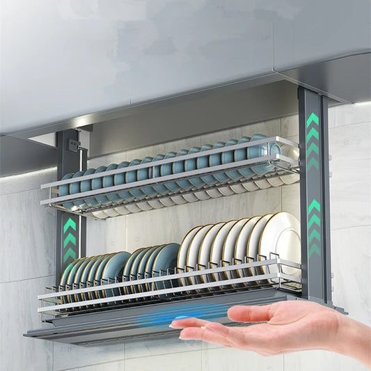 Angelparticle Smart Pull Down Cabinet Organizer-Electric Dish