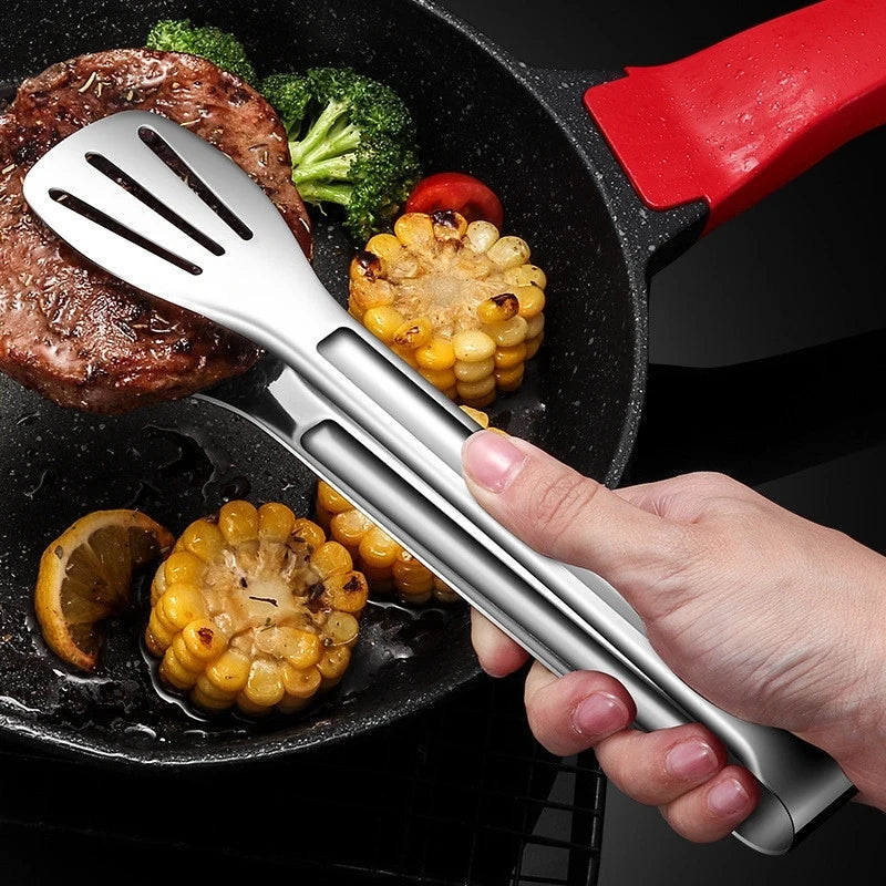 Stainless Steel Food Tongs Barbecue Tongs Meat Salad