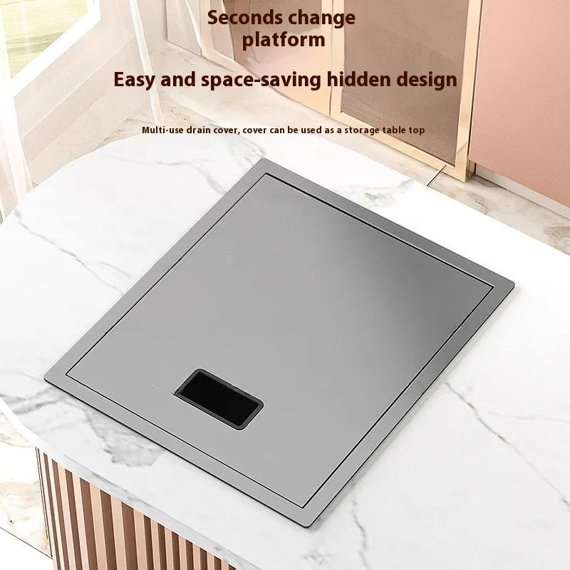 Stainless Steel Mini Hidden Sink Balcony Bar Apartment
