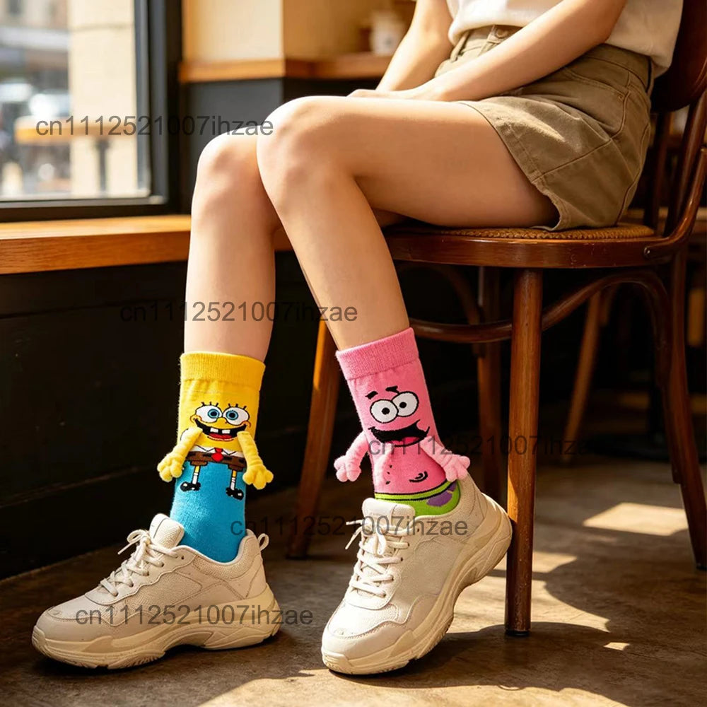 3d Yellow Sponge Series Socks Interactive Small Hands
