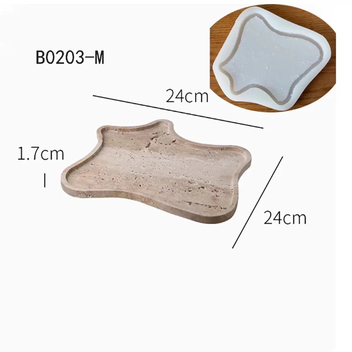 Large Scale Organic Shape Silicone Mold Terrazzo Trays