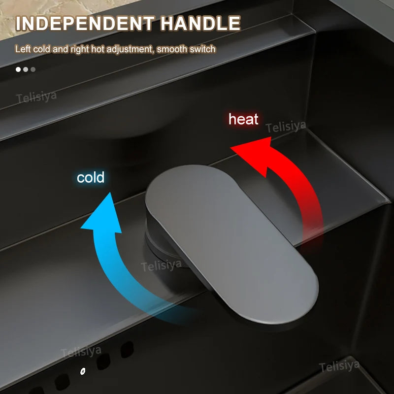 Hidden Cup Washer Bar Tank Stainless Steel Sink