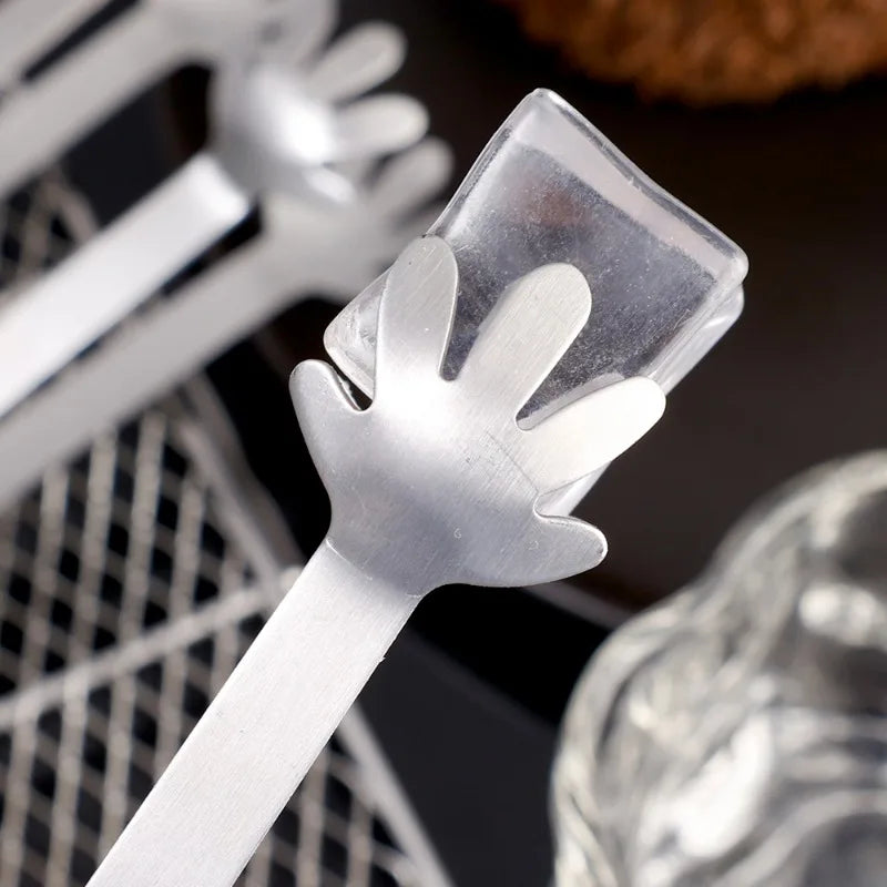 3/1pcs Stainless Steel Food Tongs Hand Palm Finger
