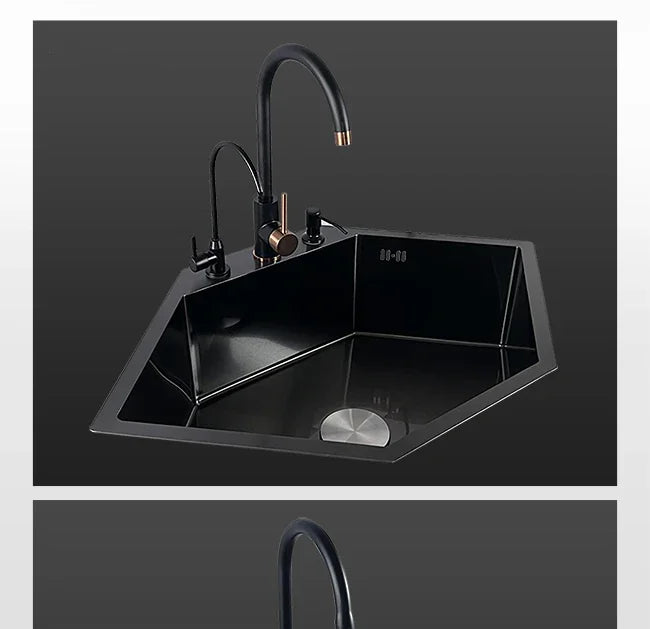Diamond Shaped Sinks Stainless Steel Creative Corner Dish
