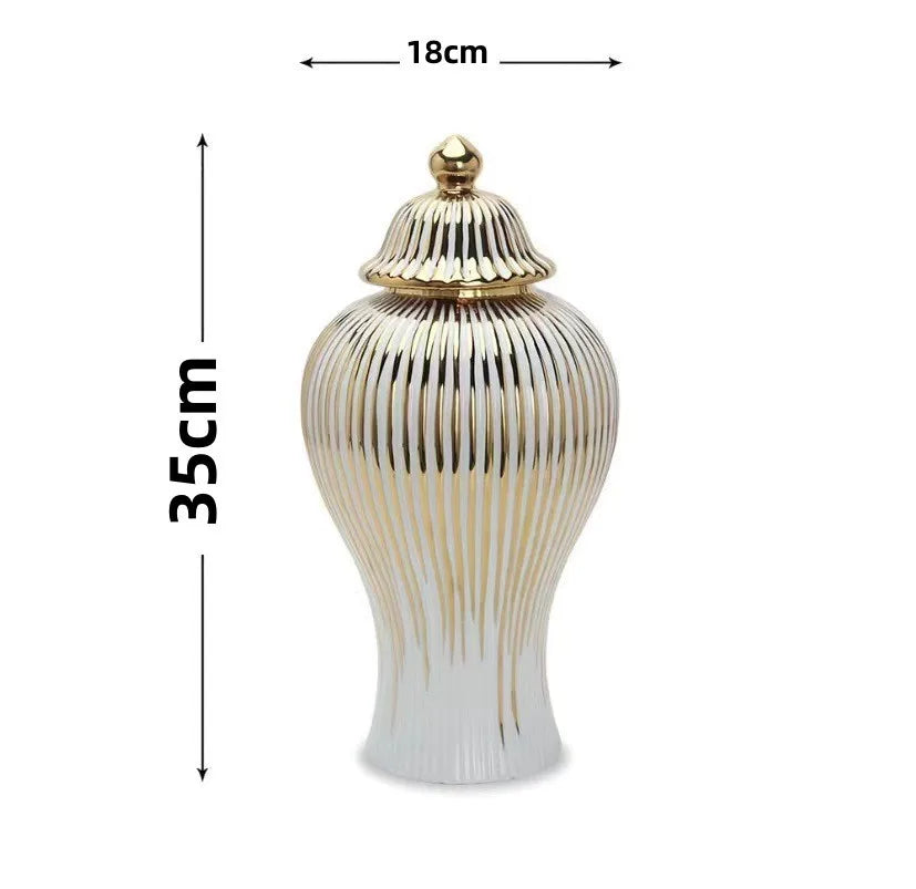 Vase Ceramic Luxury Electroplated General Jar European Ceramic