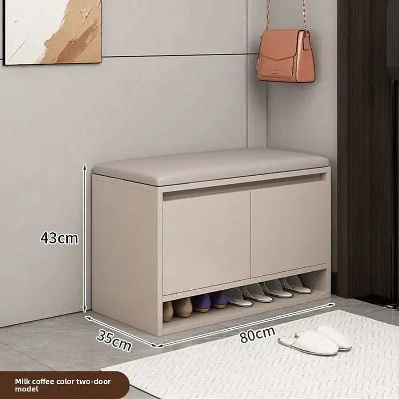Shoe Storage Bench Cushion Seat Entryway Shoe Cabinet